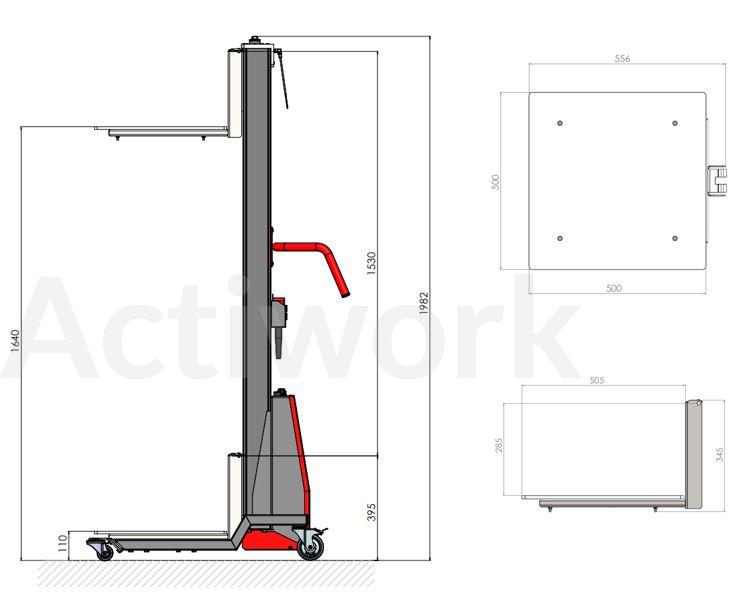 PLATEAU MINI GERBEUR ACTIFLEX 80 KG