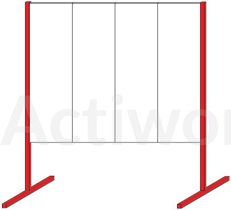 KIT CLOISON MODULAIRE SIMPLE A - LARGEUR 1500 MM