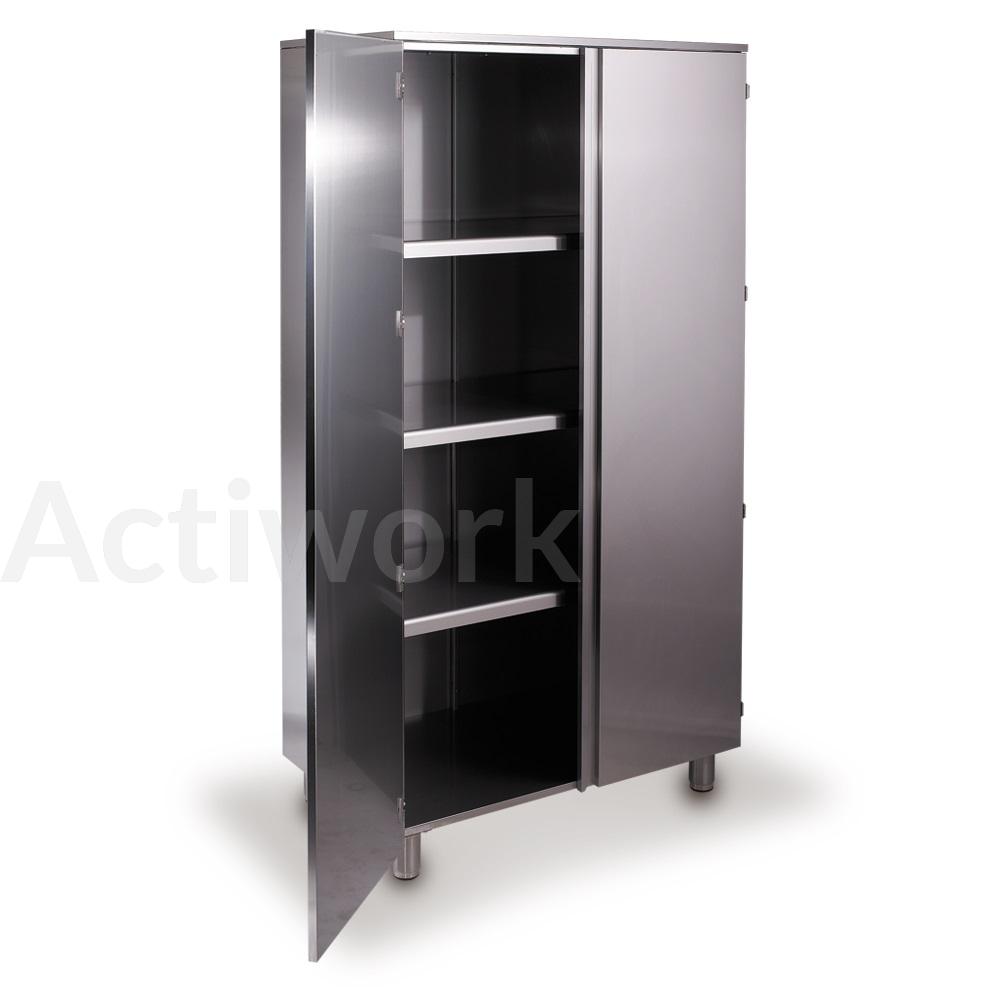 ARMOIRE HAUTE INOX PORTES BATTANTES