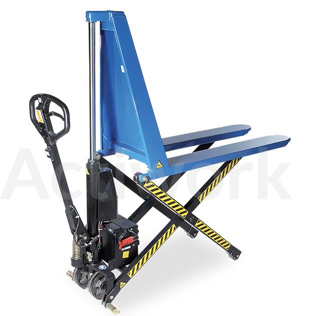 TRANSPALETTE HAUTE LEVEE ELECTRIQUE 1500 KG 1150 X 540 MM