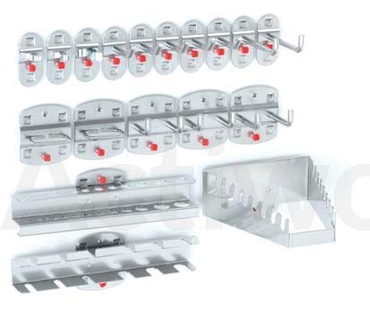 KIT 18 PIECES POUR PANNEAUX PERFORES