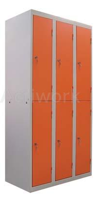 VESTIAIRE SPORT 3 COLONNES 6 CASES