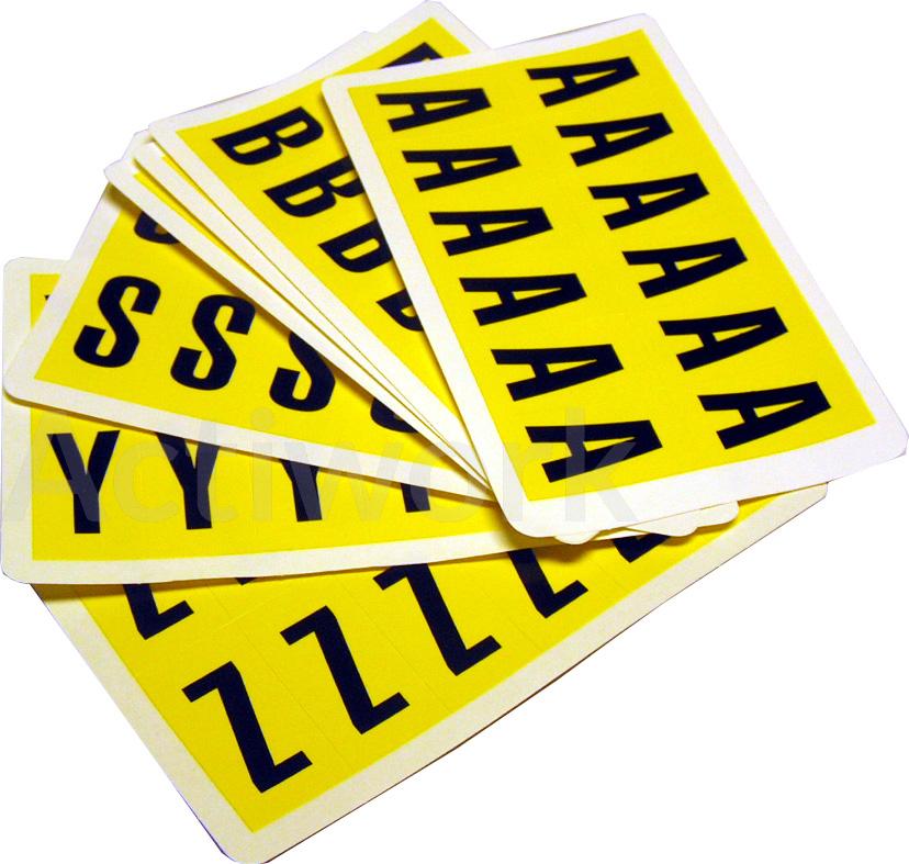 LETTRES ADHESIVES - 38 X 90 MM - LOT DE 26 LETTRES