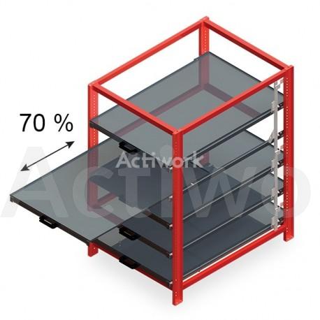 RAYONNAGE A TIROIRS 200 KG 70% (5 TIROIRS - ANTIBASCULEMENT)