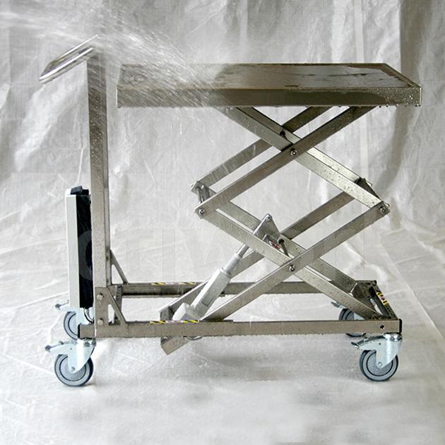 TABLE ELEVATRICE MOBILE INOX - 900 X 550 MM