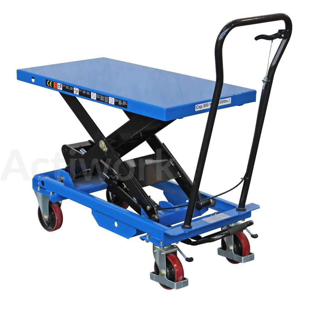 TABLE ELEVATRICE MANUELLE MOBILE 500 KG