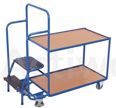 🚚CHARIOT DE PREPARATION COMMANDES 2 PLATEAUX 985 X 605 MM