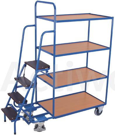 🚚CHARIOT DE PREPARATION COMMANDES 4 PLATEAUX 985X605