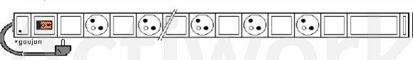 RAMPE ELECTRIQUE HORIZONTALE 15A - L 900 MM