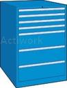 [CM04A001-R] ARMOIRE A TIROIRS H 1000 MM - 36 X 27 U - 7 TIROIRS EXTRACTION TOTALE