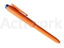 [CS74A002-N] STYLO DETECTABLE STD ENCRE BLEUE AVEC CLIP CORPS ORANGE