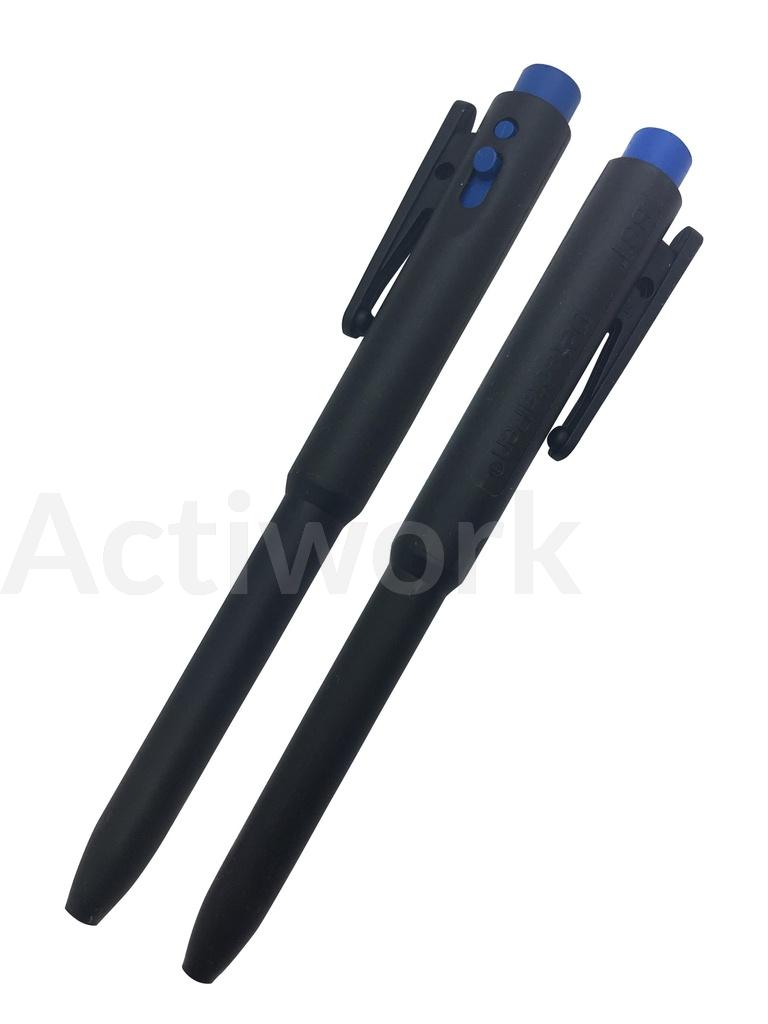 STYLO DETECTABLE STD ENCRE BLEUE AVEC CLIP CORPS NOIR