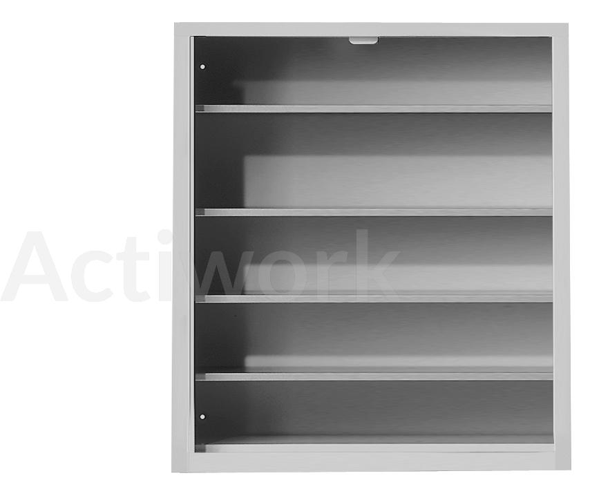 ARMOIRE MURALE A BACS SANS PORTES - 4 TABLETTES