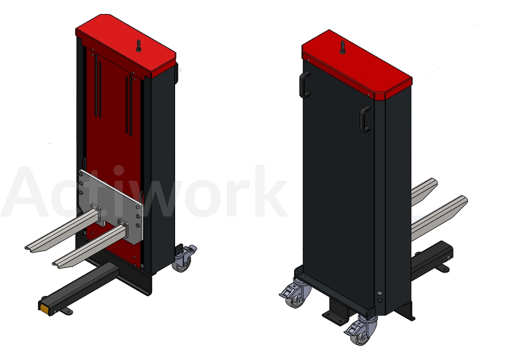 EMP200 Empileur pneumatique 200kg - version mobile - frontal