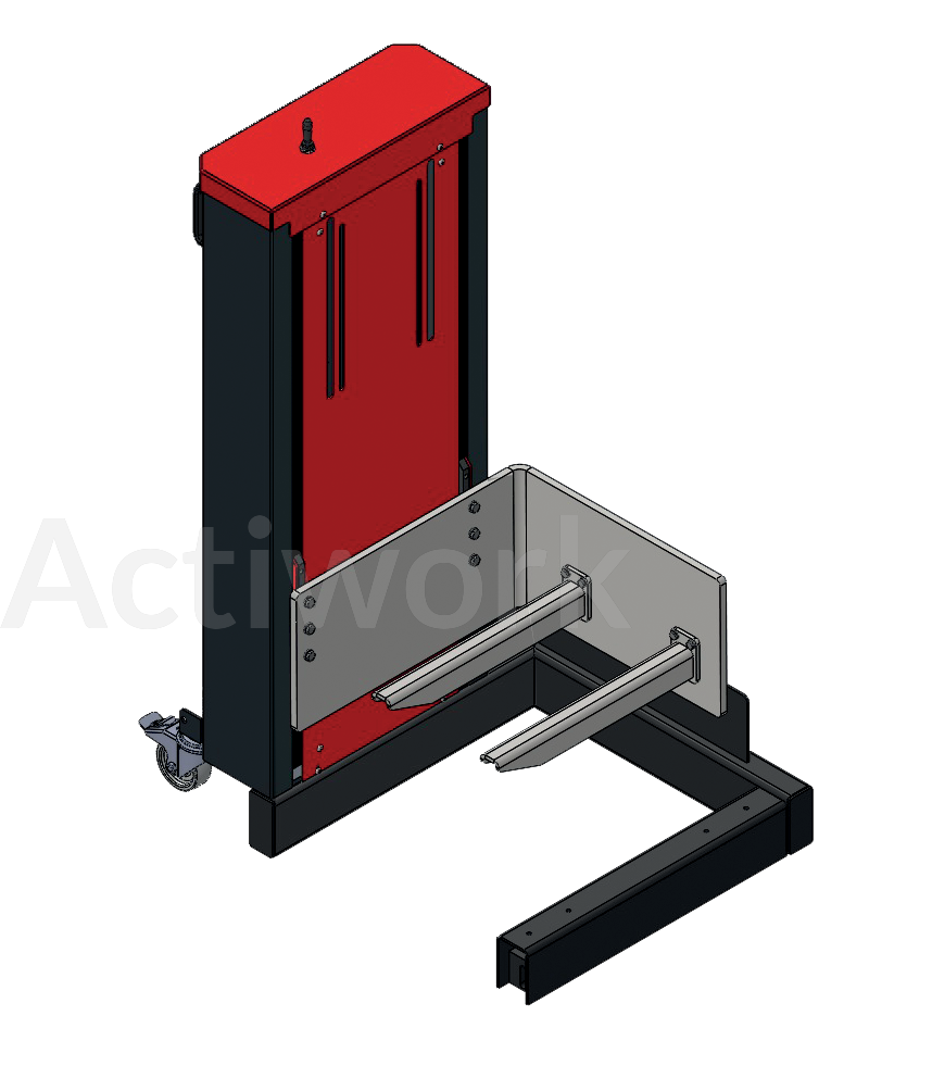 EMP200 Empileur pneumatique 200kg - version mobile - latéral gauche