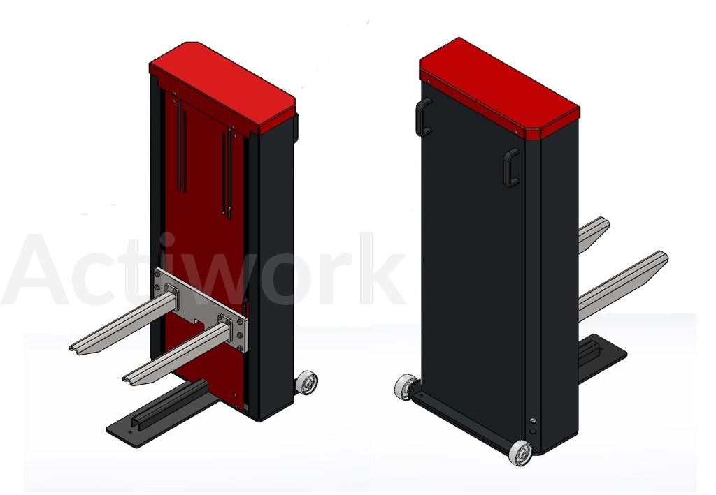 EMPILEUR DE BAC PNEUMATIQUE NIVEAU CONSTANT FIXE CHARGEMENT FRONTAL 200 KG