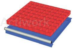 CLOISONS ET SEPARATEURS 36X36U - 64 CASIERS 75X75 POUR TIROIRS H 100-125