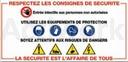 [CS71D014-D] PANNEAUX D'AFFICHAGE CONSIGNES DE SECURITE - 960 X 480 MM - RIGIDE