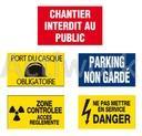 PANNEAUX D'EVACUATION SECOURS - 330 X 120 MM - RIGIDE