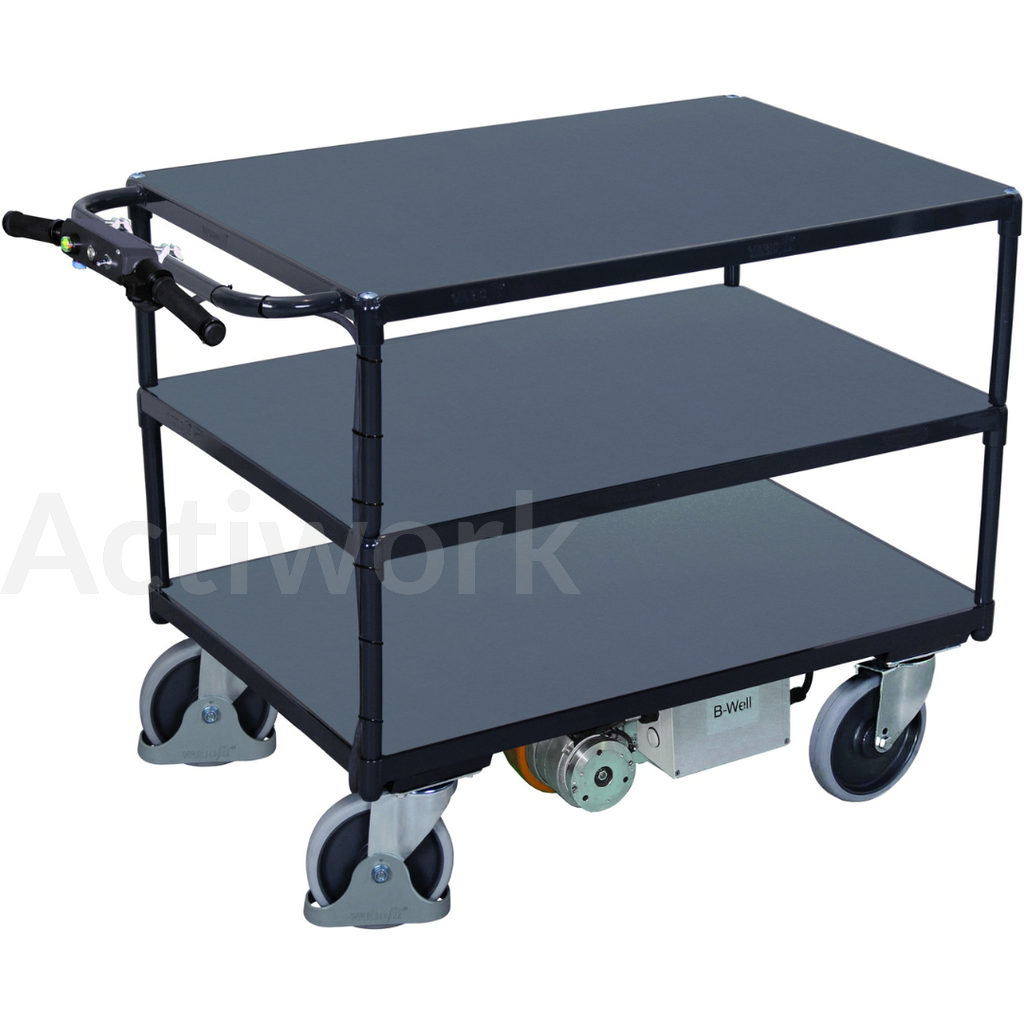 BW600 Chariot motorisé 500 kg - 3 plateaux bois 1200 x 800