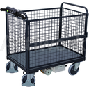 [CL51C006-DA] BW600 Chariot motorisé 500 kg - parois grillagées - panneau 1/2 rabattable 1200 x 650