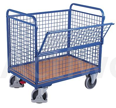 🚚CHARIOT CAISSE 500 KG A TREILLIS METALIQUE 1000 X 650  MM