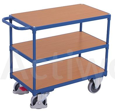 🚚CHARIOTS 3 PLATEAUX BOIS 850 X 500 MM