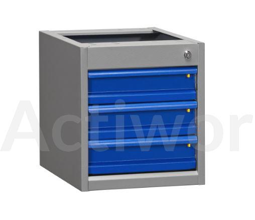 BLOC TIROIRS ECO - 3 TIROIRS H 100 - BLEU