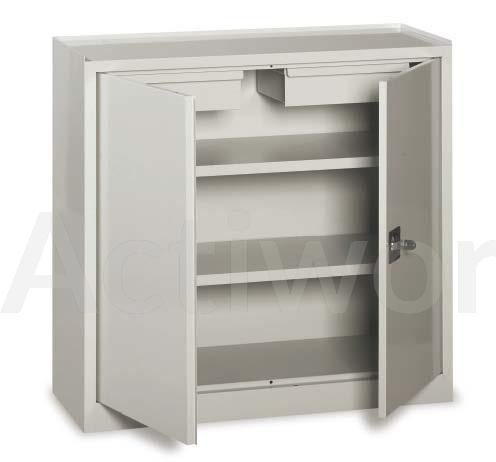 ARMOIRE BASSE 1000 X 400 X H 1000 MM - 2 TIROIRS