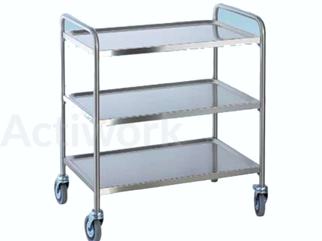 CHARIOT DE SERVICE INOX 800 X 500 - 3 NIVEAUX