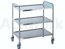 [CR37E001-B] CHARIOT DE SERVICE INOX 800 X 500 - 3 NIVEAUX