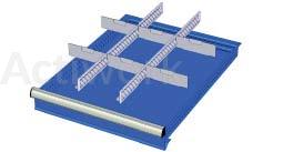 ENSEMBLE DE CLOISONS ET SEPARATEURS 9 COMPARTIMENTS H150 MM