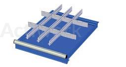 ENSEMBLE DE CLOISONS ET SEPARATEURS 12 COMPARTIMENTS H 75 MM