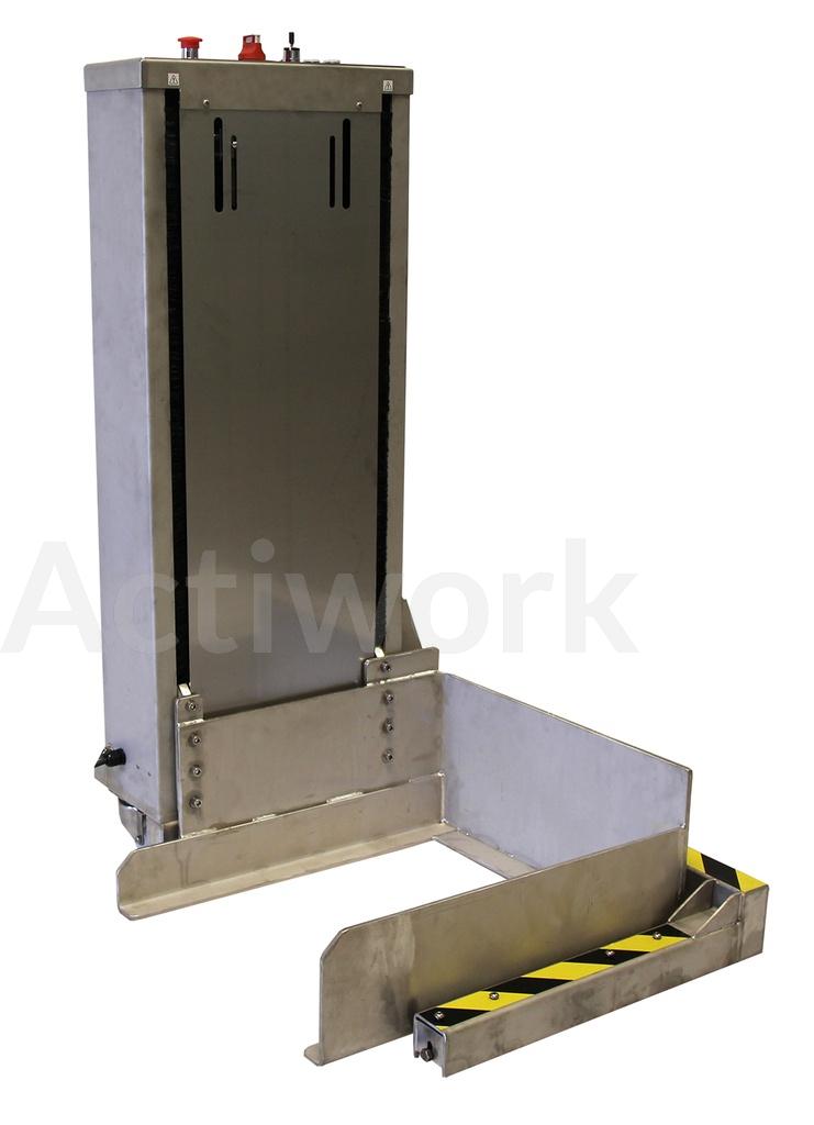 EMP200 Empileur pneumatique 200kg inox IP65 - version fixe - latéral gauche