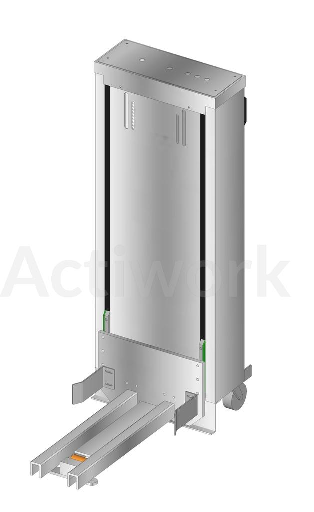 EMPILEUR DE BAC PNEUMATIQUE NIVEAU CONSTANT - INOX IP65 - FIXE CHARGEMENT FRONTAL