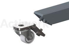 OPTION ACTILIFT+ 150/300 ROUES PIVOTANTES Ø60 MM SURBAISSEES - INOX