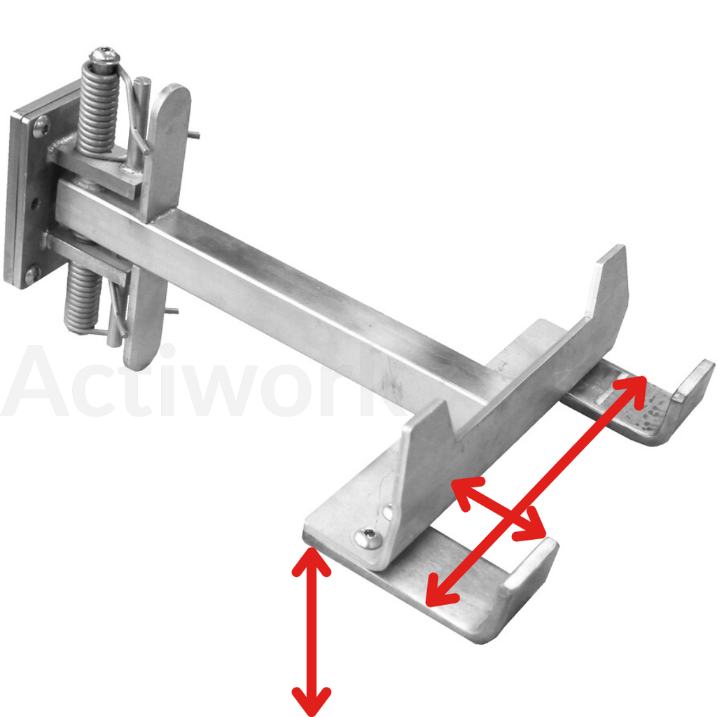 ACCESSOIRE TM15 : Crochet modulaire inox (Bras hauteur sp + U profondeur sp + U largeur sp)