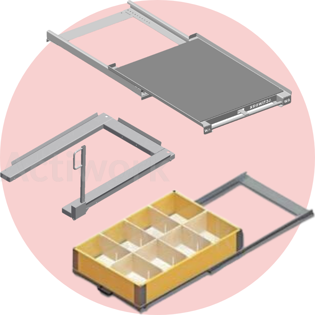 Tiroirs à palettes Actistor - 300 à 1000 kg